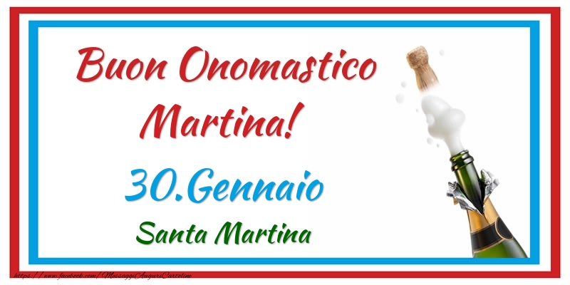 Buon Onomastico Martina! 30.Gennaio Santa Martina - Cartoline onomastico