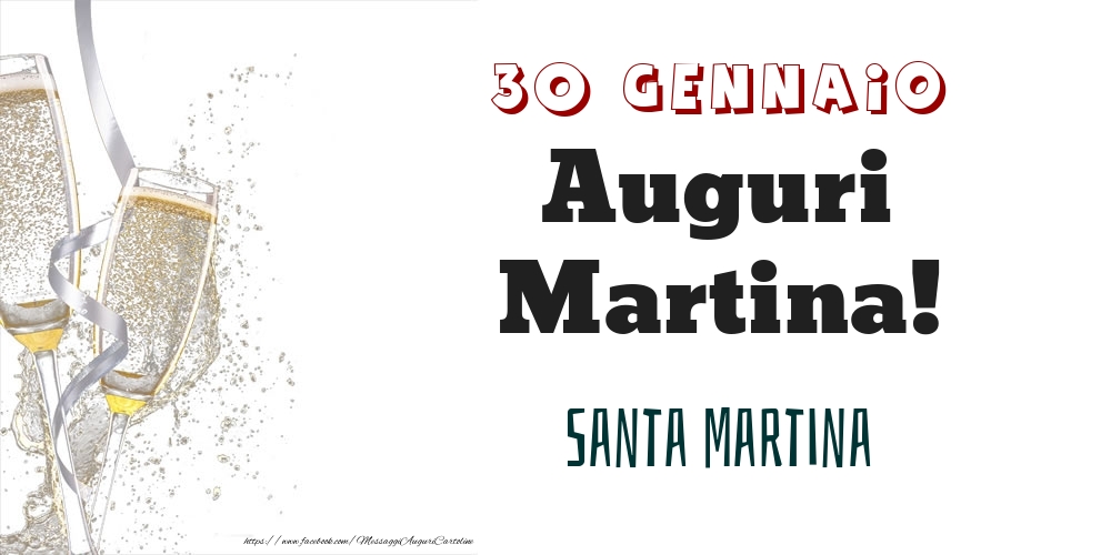 Santa Martina Auguri Martina! 30 Gennaio - Cartoline onomastico