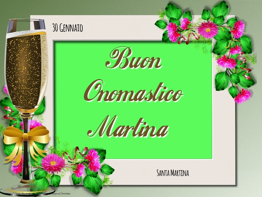 Santa Martina Buon Onomastico, Martina! 30 Gennaio - Cartoline onomastico