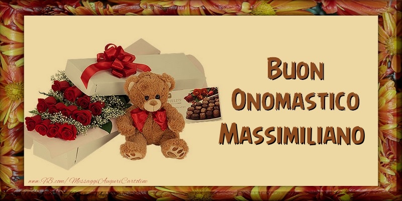 Buon Onomastico Massimiliano - Cartoline onomastico con animali