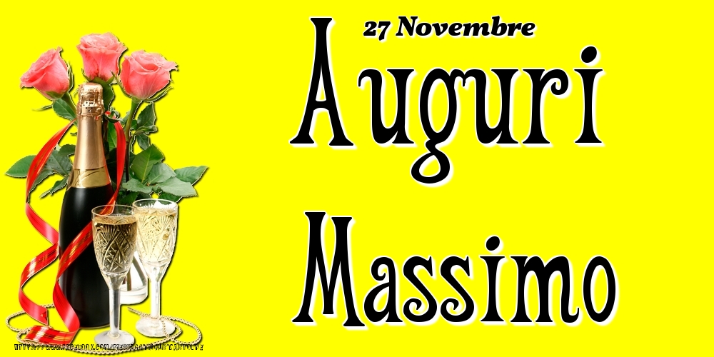 27 Novembre - Auguri Massimo! - Cartoline onomastico