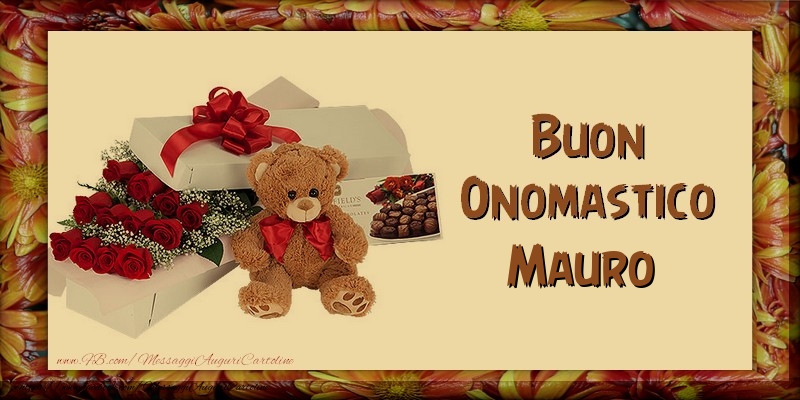 Buon Onomastico Mauro - Cartoline onomastico con animali