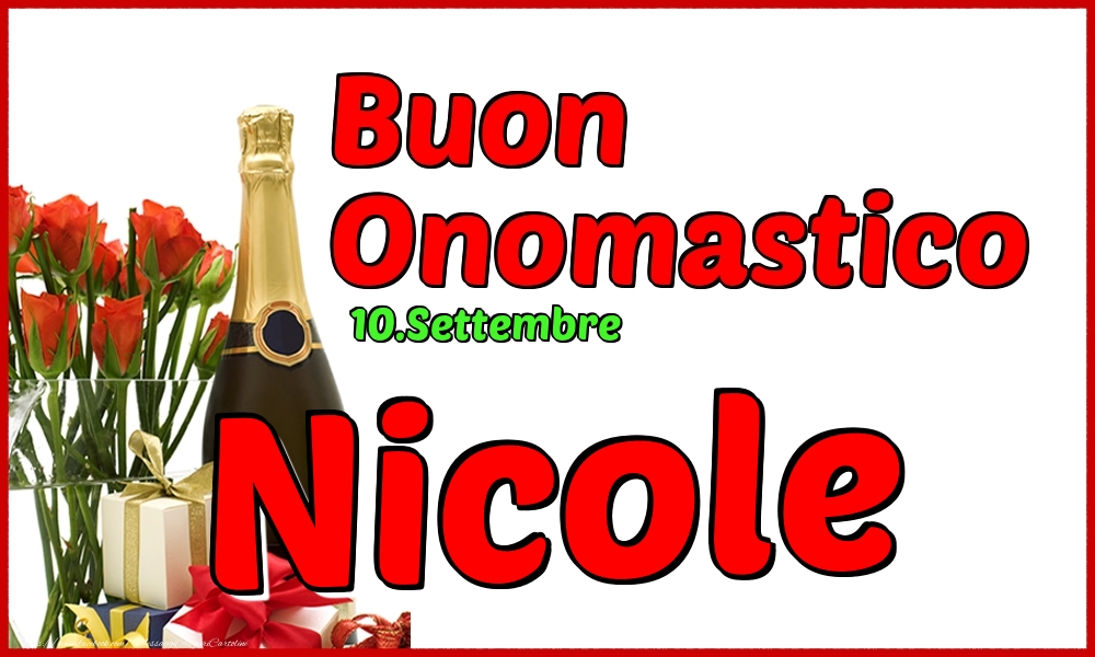 10.Settembre - Buon Onomastico Nicole! - Cartoline onomastico