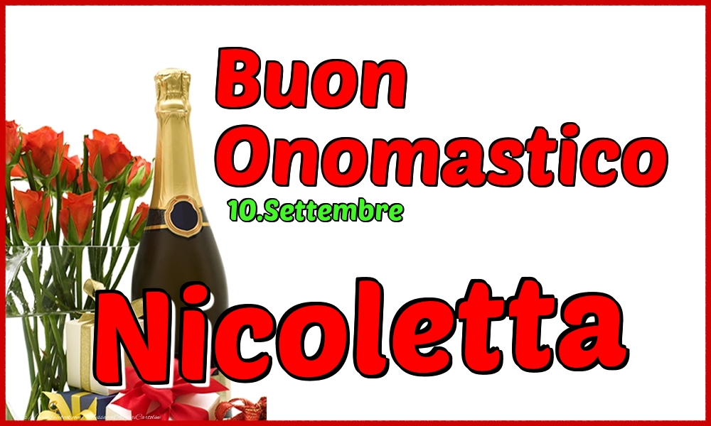 10.Settembre - Buon Onomastico Nicoletta! - Cartoline onomastico