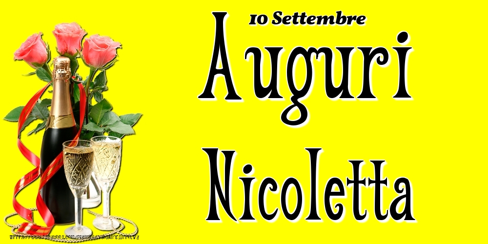 10 Settembre - Auguri Nicoletta! - Cartoline onomastico