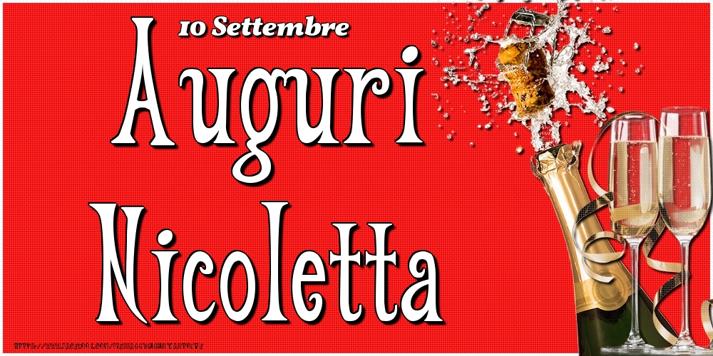 10 Settembre - Auguri Nicoletta! - Cartoline onomastico