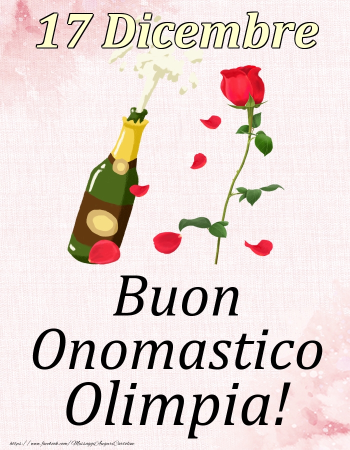 Buon Onomastico Olimpia! - 17 Dicembre - Cartoline onomastico