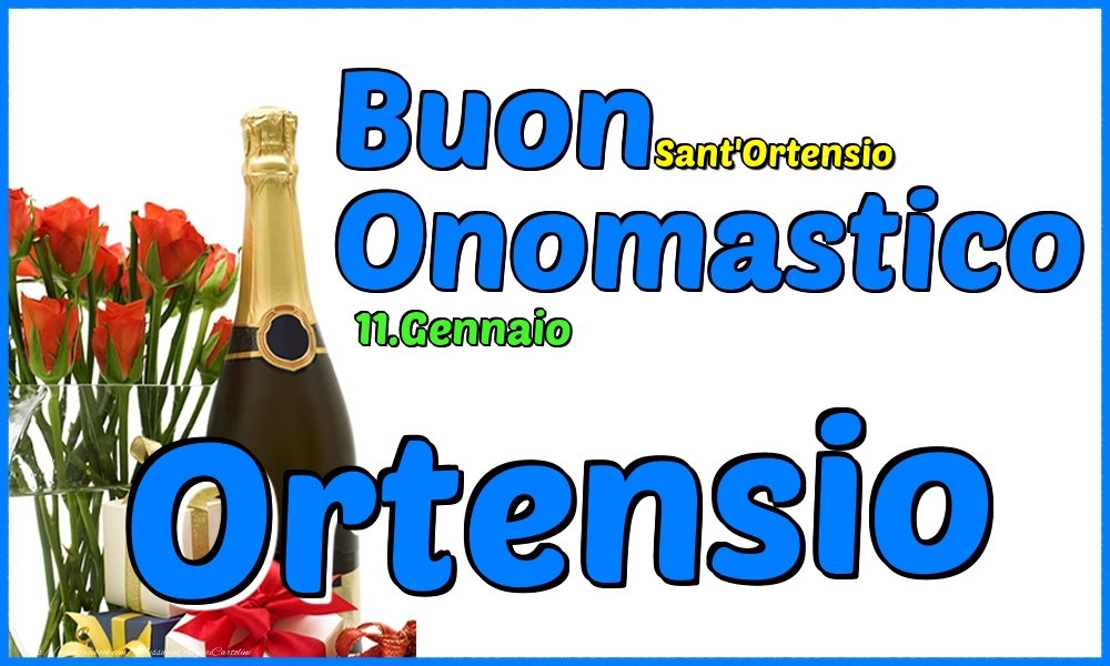 11.Gennaio - Buon Onomastico Ortensio! - Cartoline onomastico