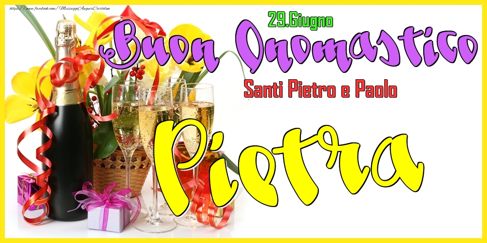 29.Giugno - Buon Onomastico Pietra! - Cartoline onomastico