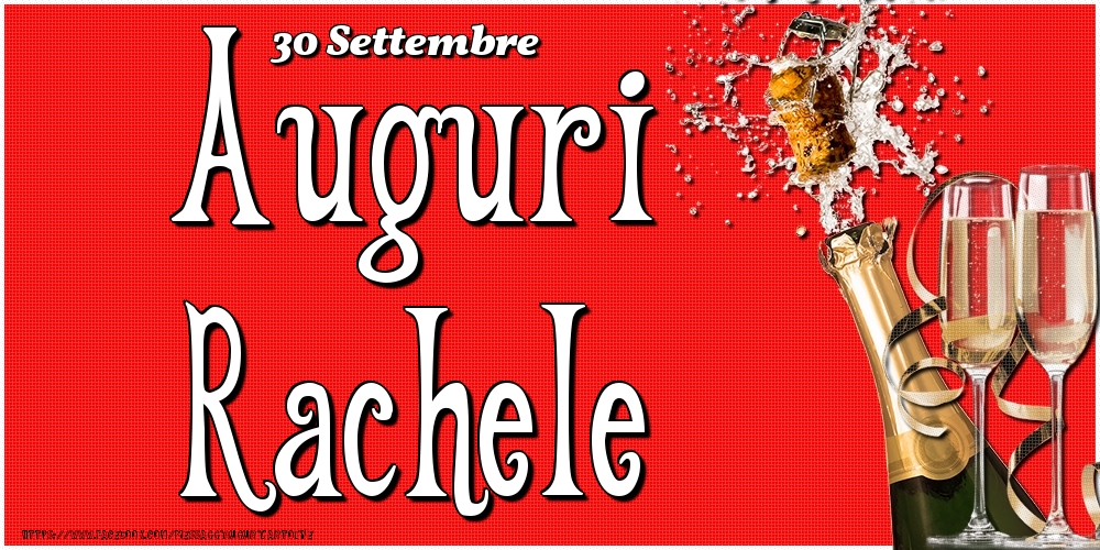 30 Settembre - Auguri Rachele! - Cartoline onomastico