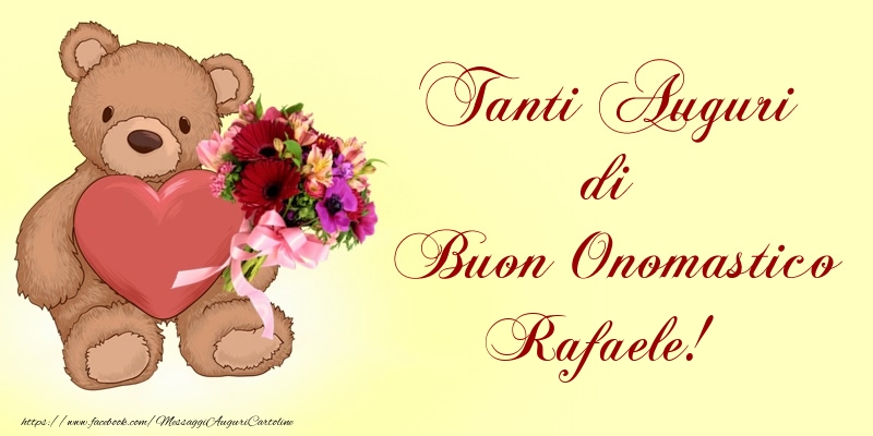 Tanti Auguri di Buon Onomastico Rafaele! - Cartoline onomastico con animali