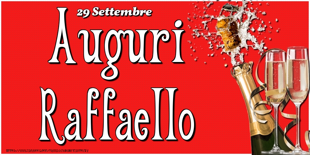 29 Settembre - Auguri Raffaello! - Cartoline onomastico