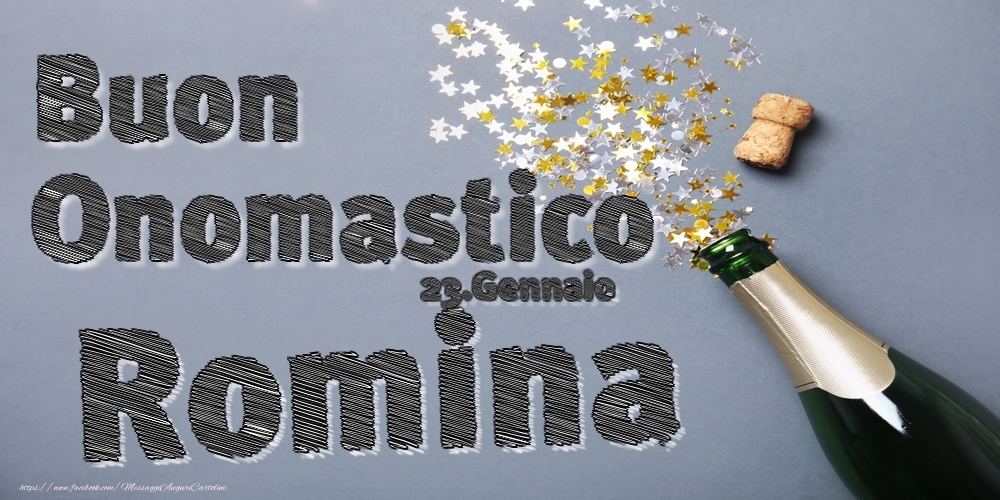 23.Gennaio - Buon Onomastico Romina! - Cartoline onomastico