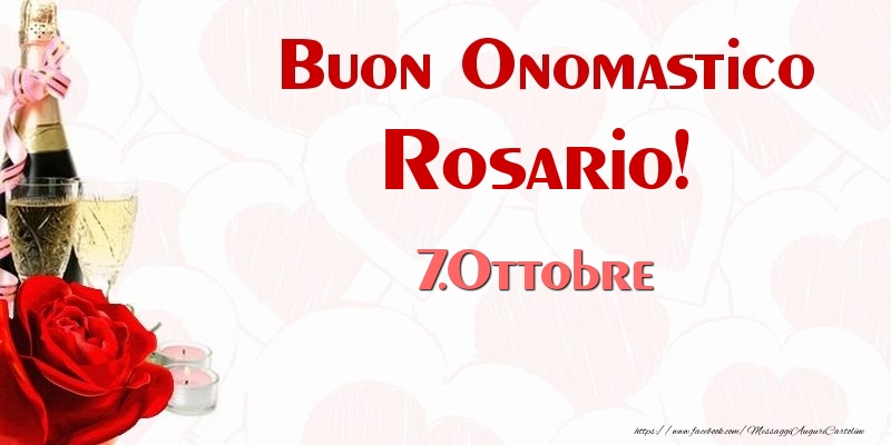 Buon Onomastico Rosario! 7.Ottobre - Cartoline onomastico