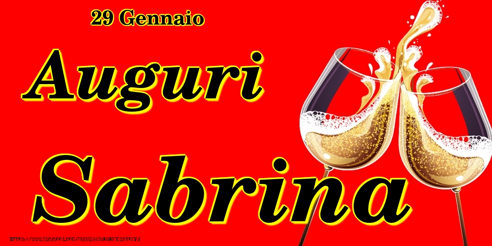 29 Gennaio - Auguri Sabrina! - Cartoline onomastico