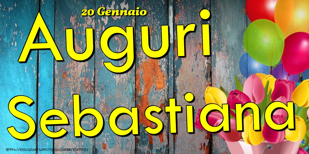 20 Gennaio - Auguri Sebastiana! - Cartoline onomastico