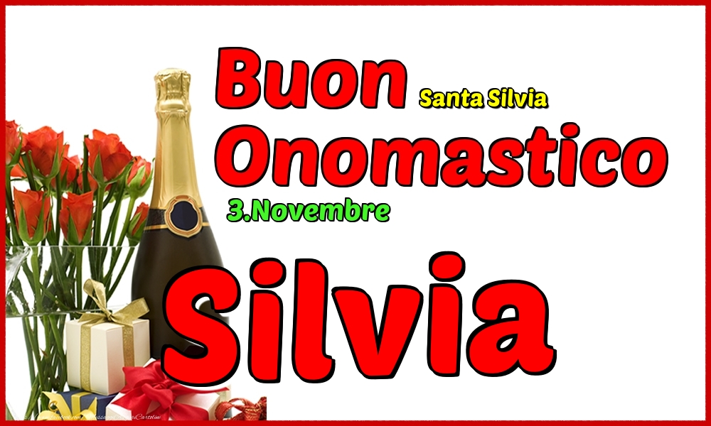 3.Novembre - Buon Onomastico Silvia! - Cartoline onomastico