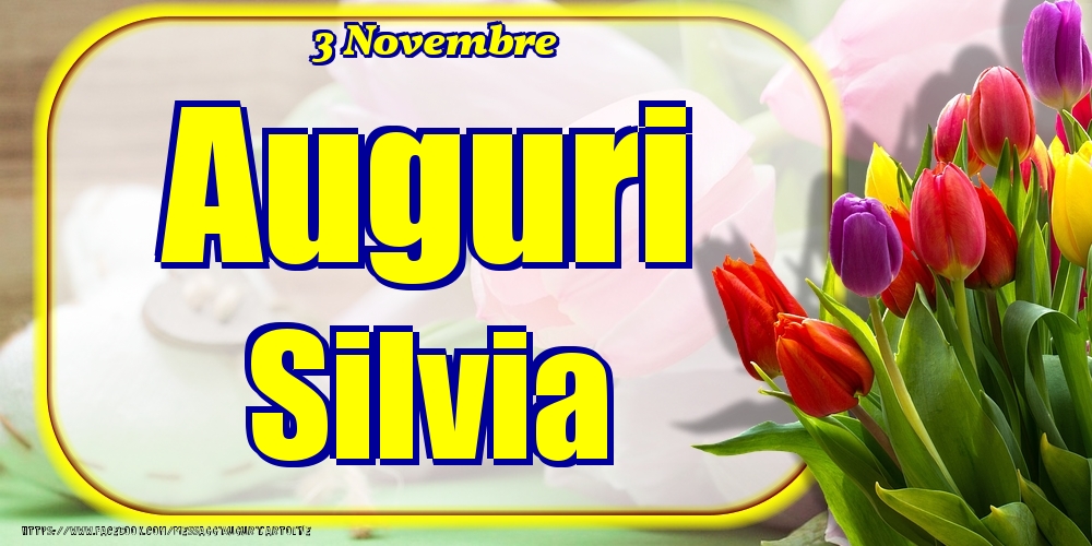 3 Novembre - Auguri Silvia! - Cartoline onomastico