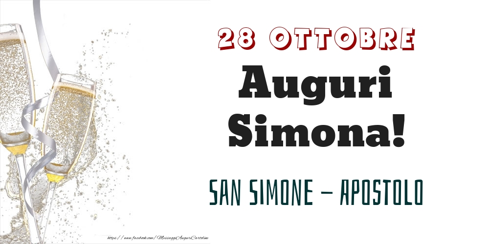 San Simone - Apostolo Auguri Simona! 28 Ottobre - Cartoline onomastico