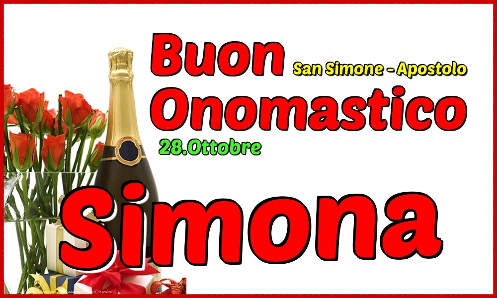 28.Ottobre - Buon Onomastico Simona! - Cartoline onomastico