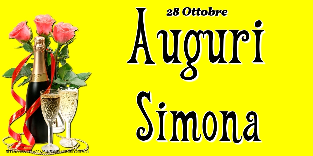 28 Ottobre - Auguri Simona! - Cartoline onomastico