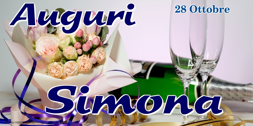 28 Ottobre - Auguri Simona! - Cartoline onomastico