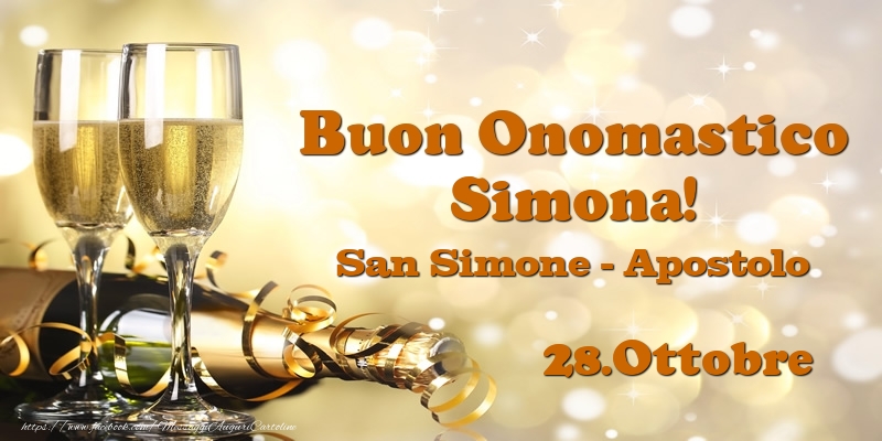 28.Ottobre San Simone - Apostolo Buon Onomastico Simona! - Cartoline onomastico