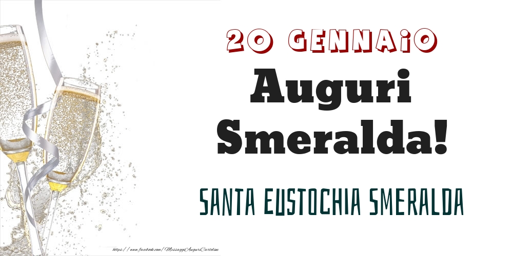 Santa Eustochia Smeralda Auguri Smeralda! 20 Gennaio - Cartoline onomastico