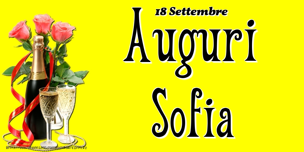 18 Settembre - Auguri Sofia! - Cartoline onomastico