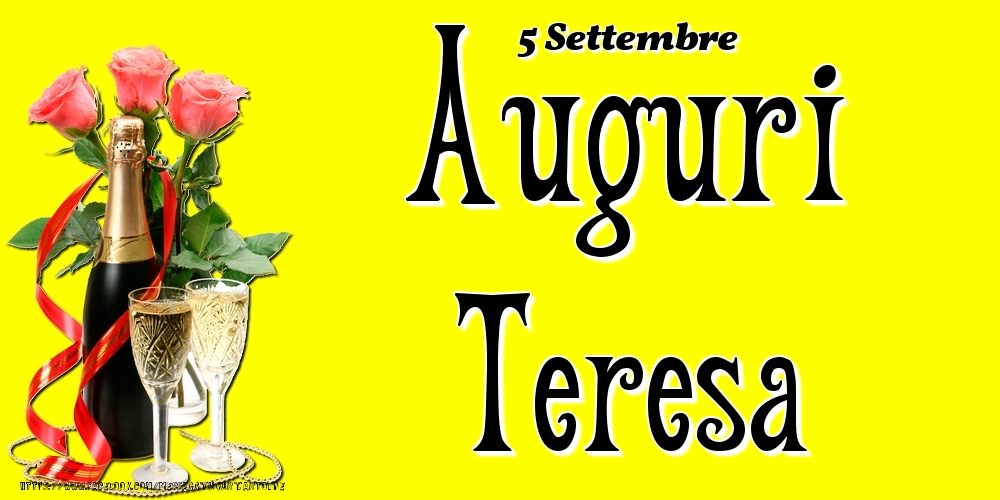 5 Settembre - Auguri Teresa! - Cartoline onomastico