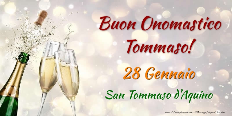 Buon Onomastico Tommaso! 28 Gennaio San Tommaso d'Aquino - Cartoline onomastico