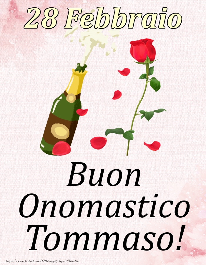 Buon Onomastico Tommaso! - 28 Febbraio - Cartoline onomastico