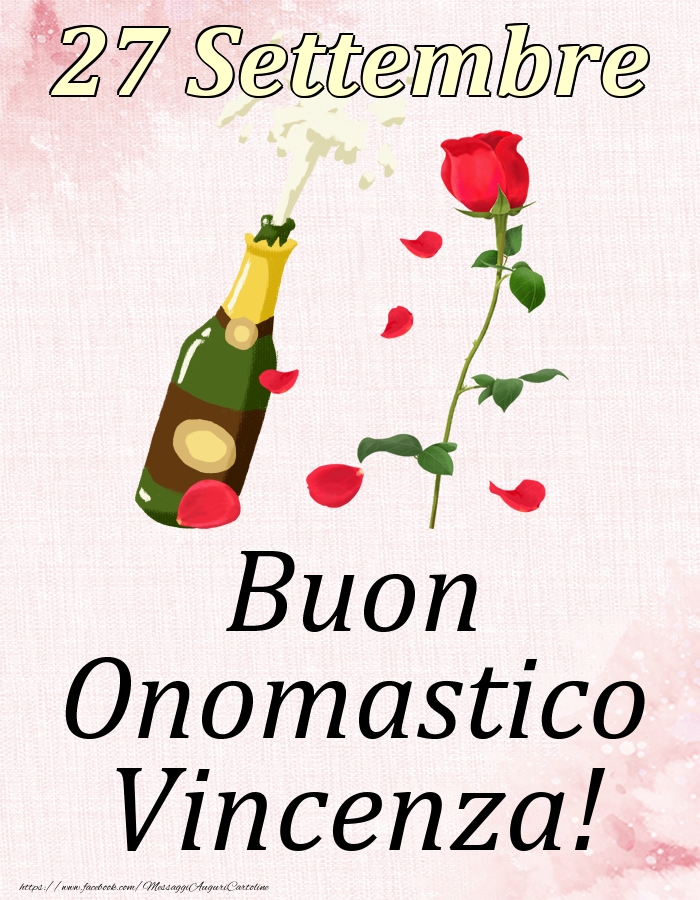 Buon Onomastico Vincenza! - 27 Settembre - Cartoline onomastico