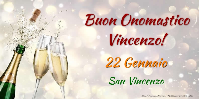 Buon Onomastico Vincenzo! 22 Gennaio San Vincenzo - Cartoline onomastico