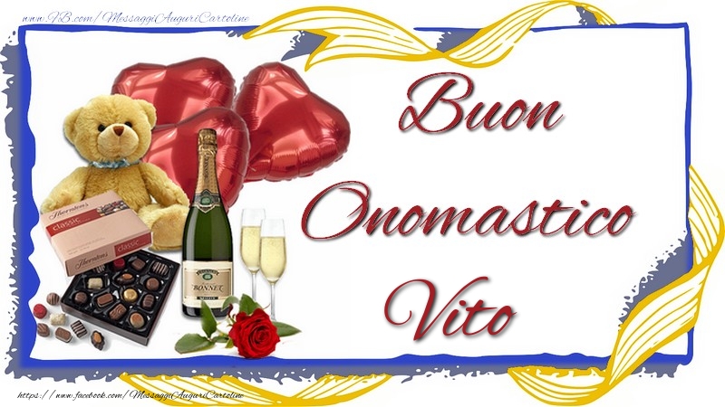 Buon Onomastico Vito - Cartoline onomastico con animali