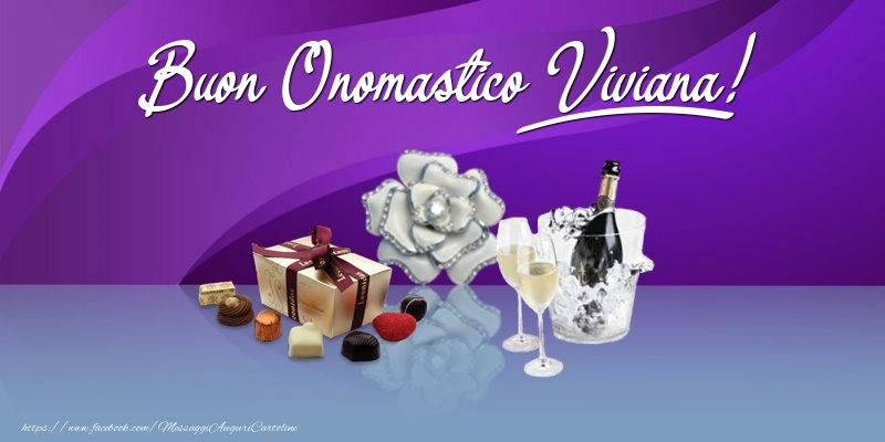 Buon Onomastico Viviana! - Cartoline onomastico con regalo