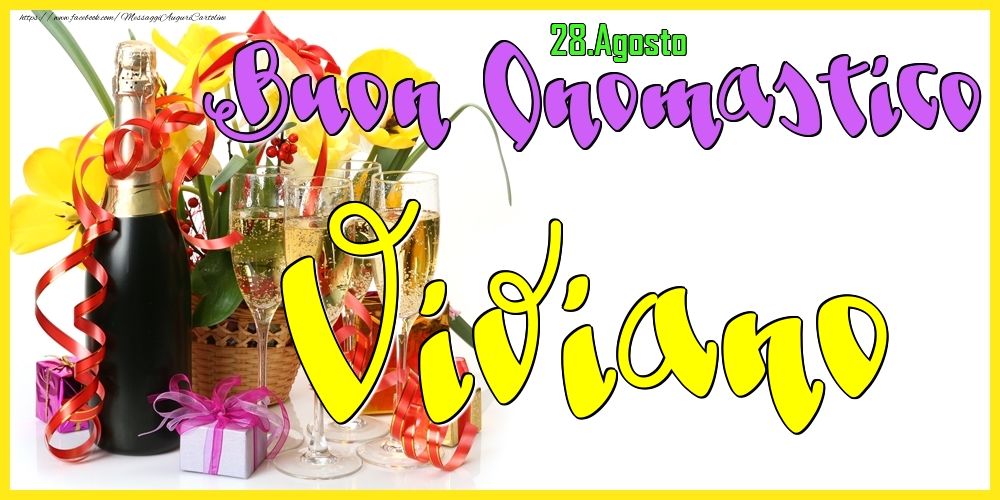 28.Agosto - Buon Onomastico Viviano! - Cartoline onomastico