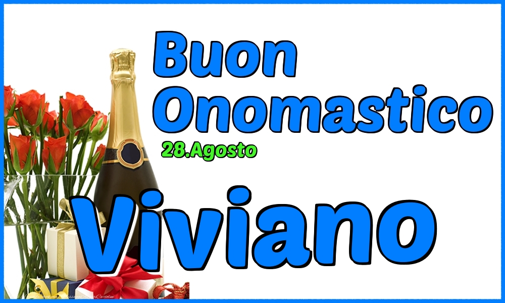 28.Agosto - Buon Onomastico Viviano! - Cartoline onomastico